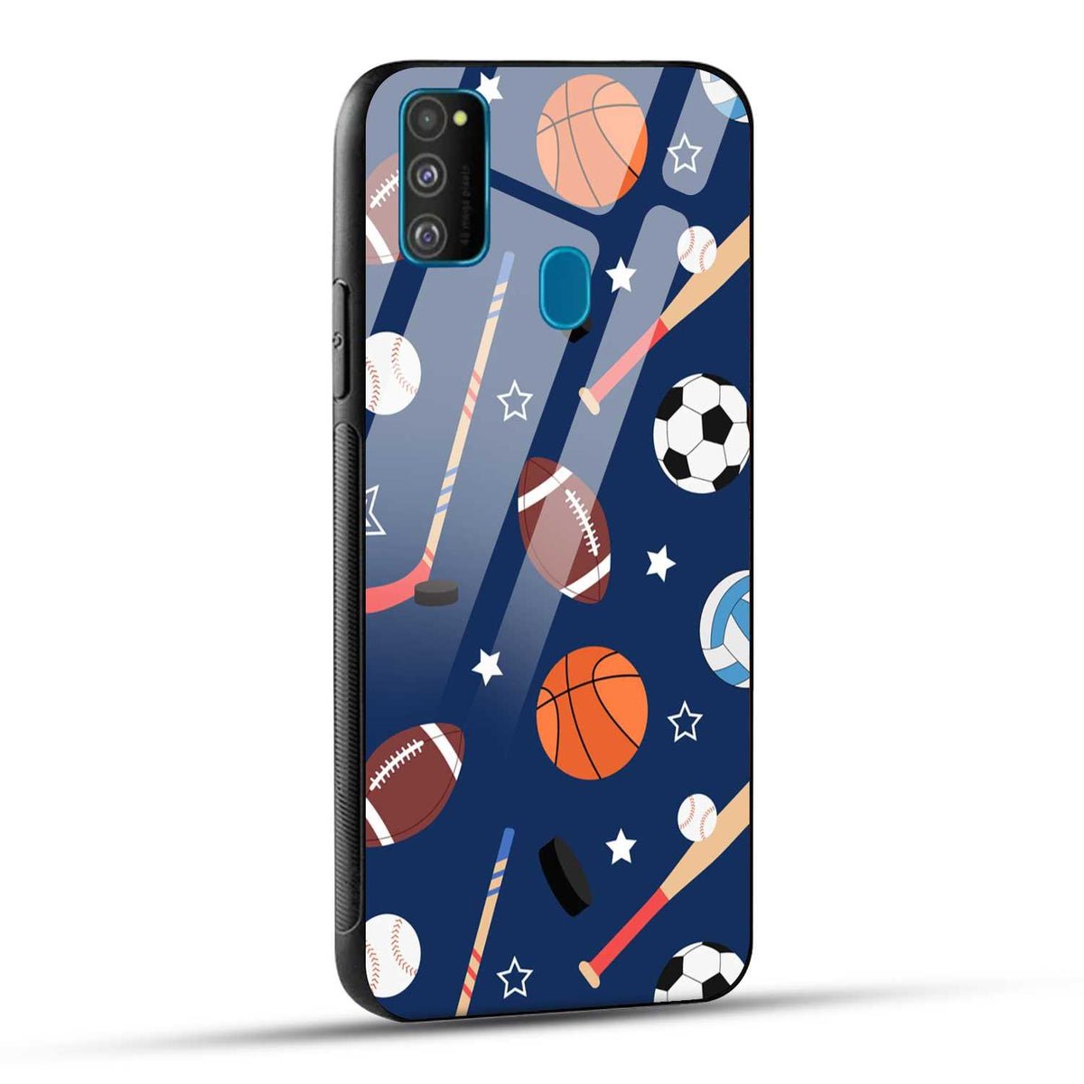 Samsung Galaxy M30s / Samsung Galaxy M21 / Samsung Galaxy M21 2021 Back Cover Every Sports Matter Printed Glass Case