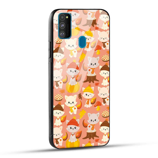 Samsung Galaxy M30s / Samsung Galaxy M21 / Samsung Galaxy M21 2021 Back Cover Cute Kittys Printed Glass Case