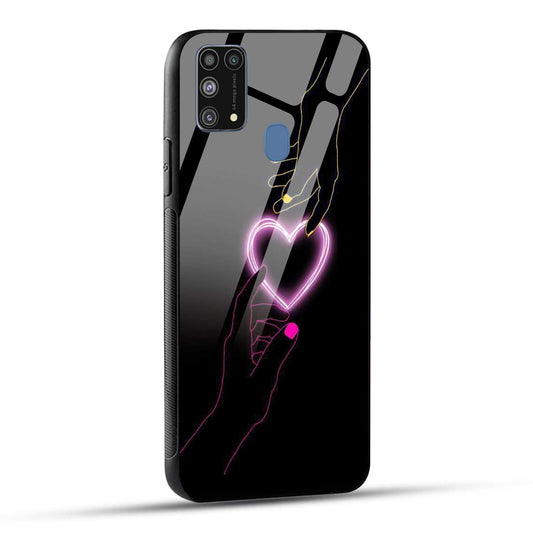 Samsung Galaxy M31 / Samsung Galaxy F41 / Samsung Galaxy M31 Prime Back Cover Love Forever Heart Printed Glass Case