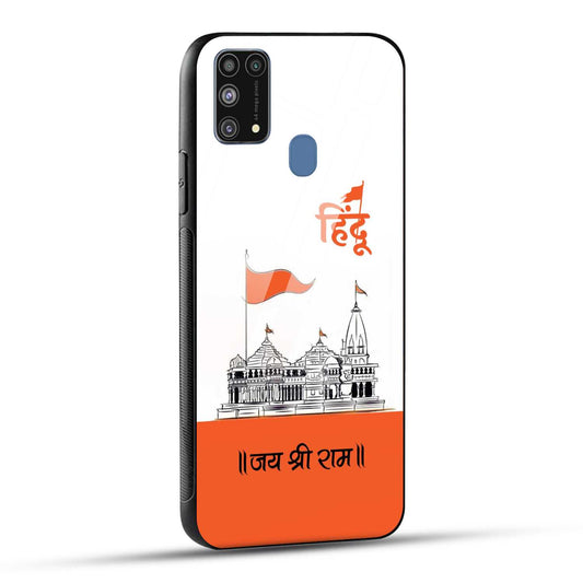 Samsung Galaxy M31 / Samsung Galaxy F41 / Samsung Galaxy M31 Prime Back Cover Jai Shree Ram Mandir Art Printed Glass Case