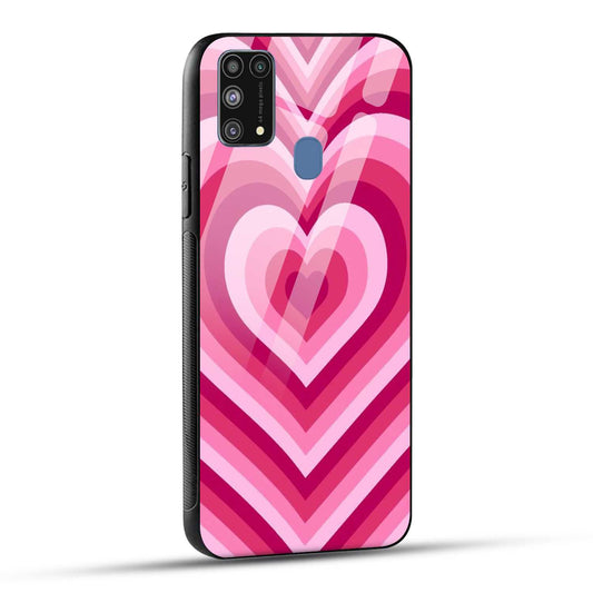 Samsung Galaxy M31 / Samsung Galaxy F41 / Samsung Galaxy M31 Prime Back Cover Love Hearts Printed Glass Case