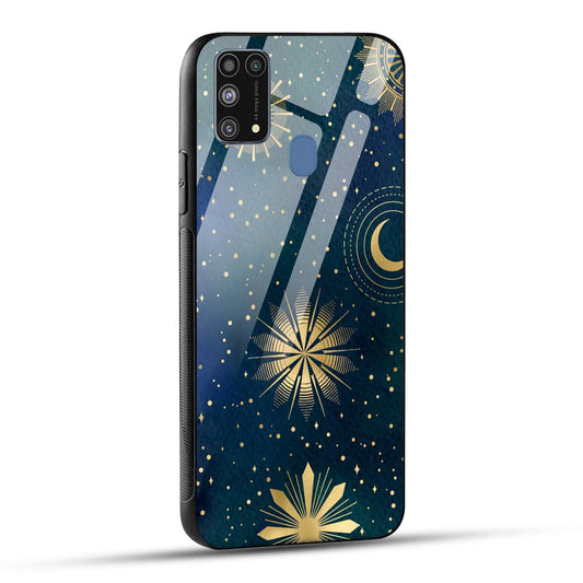 Samsung Galaxy M31 / Samsung Galaxy F41 / Samsung Galaxy M31 Prime Back Cover Art Of Moon Printed Glass Case