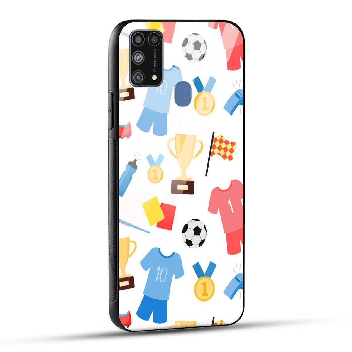 Samsung Galaxy M31 / Samsung Galaxy F41 / Samsung Galaxy M31 Prime Back Cover Love For Football Printed Glass Case