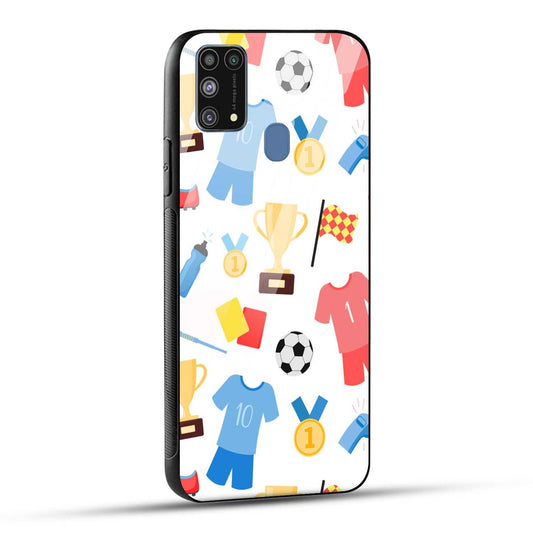 Samsung Galaxy M31 / Samsung Galaxy F41 / Samsung Galaxy M31 Prime Back Cover Love For Football Printed Glass Case
