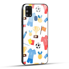 Samsung Galaxy M31 / Samsung Galaxy F41 / Samsung Galaxy M31 Prime Back Cover Love For Football Printed Glass Case