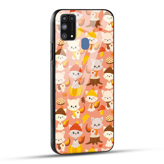 Samsung Galaxy M31 / Samsung Galaxy F41 / Samsung Galaxy M31 Prime Back Cover Cute Kittys Printed Glass Case