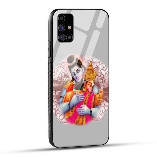 Samsung Galaxy M31s Back Cover Hanuman and Ram Printed Glass Case