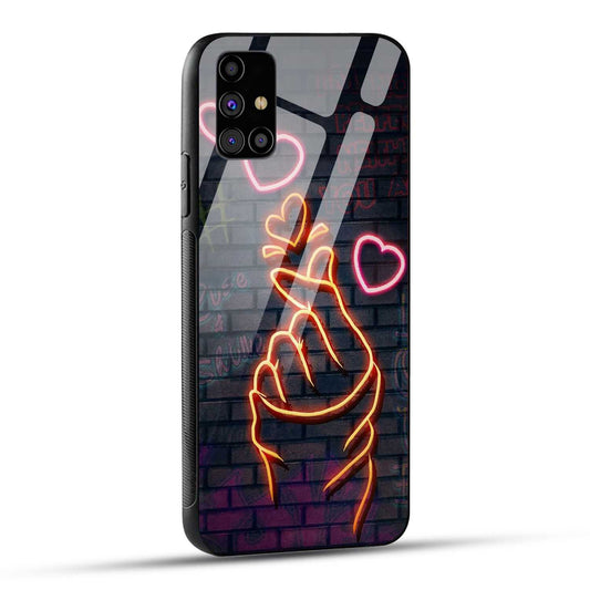 Samsung Galaxy M31s Back Cover Swag Cute Hearts Printed Glass Case