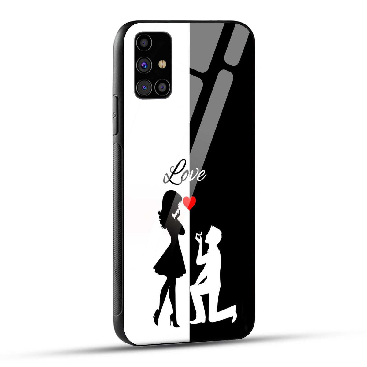 Samsung Galaxy M31s Back Cover Love Proposal Printed Glass Case