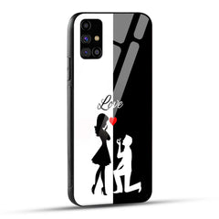 Samsung Galaxy M31s Back Cover Love Proposal Printed Glass Case
