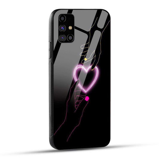 Samsung Galaxy M31s Back Cover Love Forever Heart Printed Glass Case