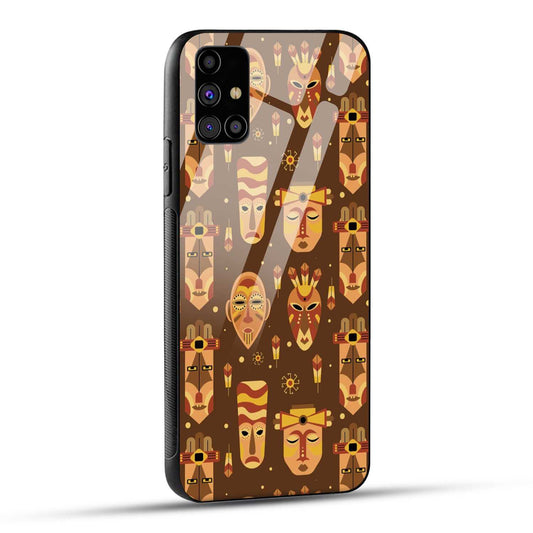 Samsung Galaxy M31s Back Cover Tribal African Mask Printed Glass Case