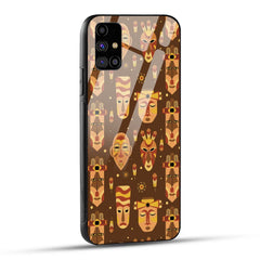 Samsung Galaxy M31s Back Cover Tribal African Mask Printed Glass Case
