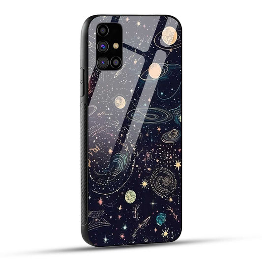 Samsung Galaxy M31s Back Cover Beauty Of Multiverse Art Printed Glass Case