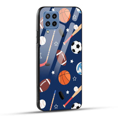 Samsung Galaxy M32 / Samsung Galaxy F22 Back Cover Every Sports Matter Printed Glass Case