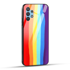 Samsung Galaxy M32 5G Back Cover Rainbow Color Printed Glass Case