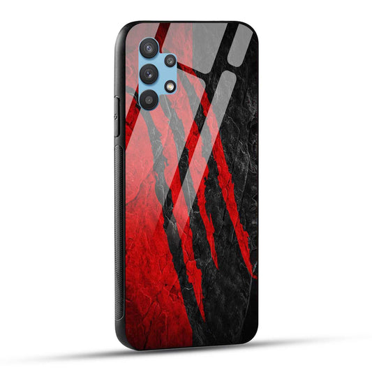 Samsung Galaxy A32 Back Cover Red Printed Glass Case