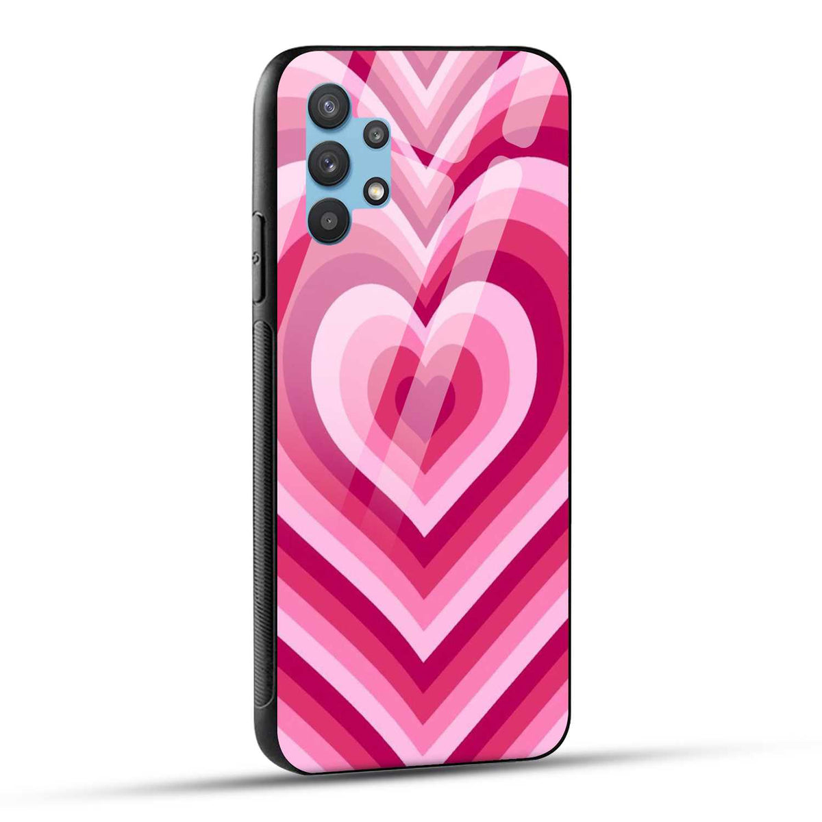 Samsung Galaxy M32 5G Back Cover Love Hearts Printed Glass Case