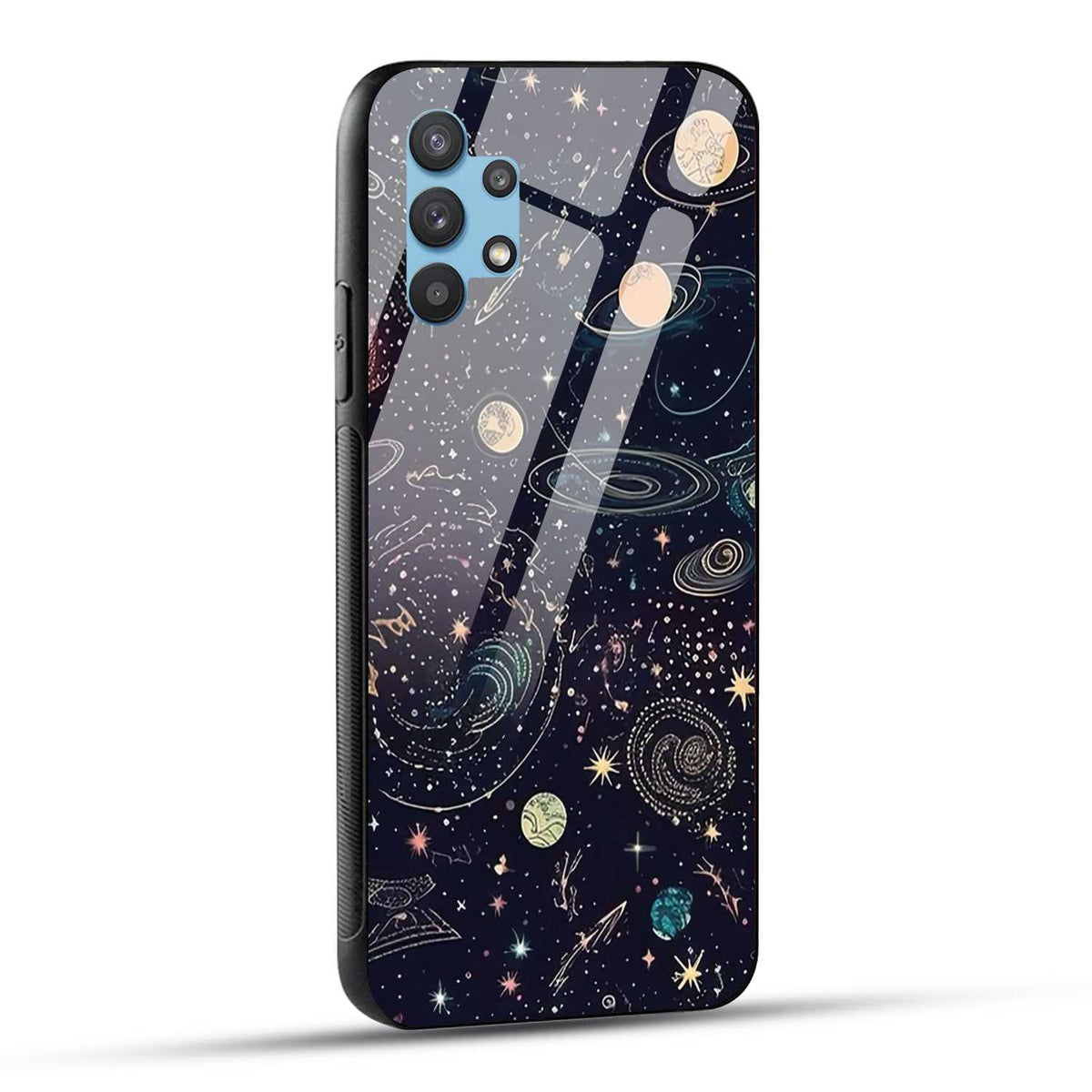 Samsung Galaxy A32 Back Cover Beauty Of Multiverse Art Printed Glass Case