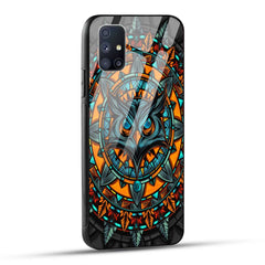 Samsung Galaxy M51 Back Cover Attractive Owl Printed Glass Case