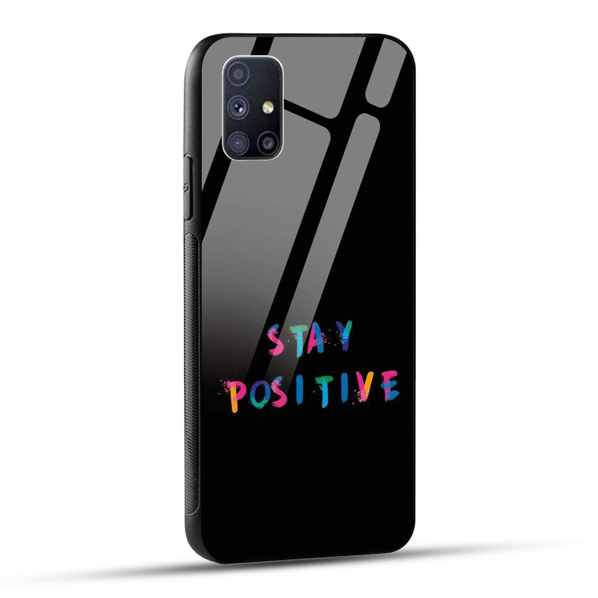 Samsung Galaxy M51 Back Cover Stay Positive Printed Glass Case