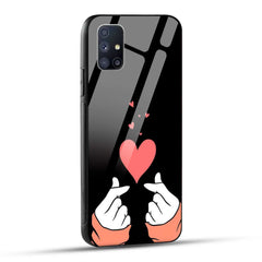Samsung Galaxy M51 Back Cover Love Expressing Printed Glass Case