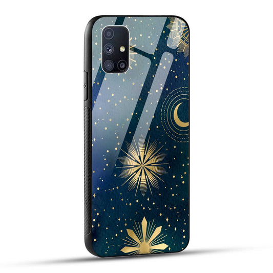 Samsung Galaxy M51 Back Cover Art Of Moon Printed Glass Case