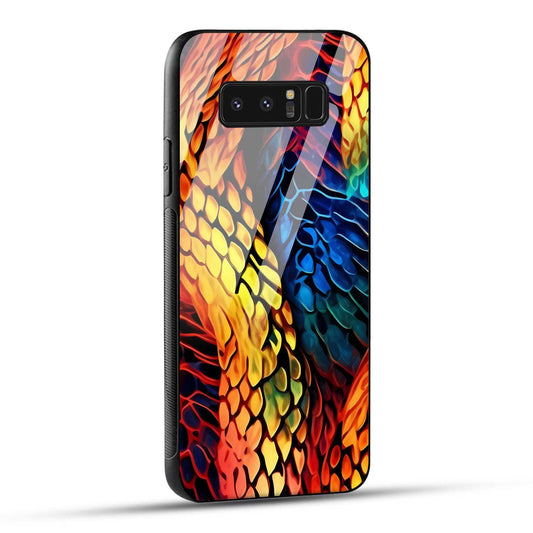 Samsung Galaxy Note 8 Back Cover Colorburst Jungle Rainbow Animal Spots Printed Glass Case
