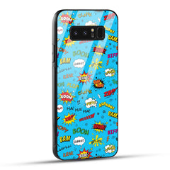 Samsung Galaxy Note 8 Back Cover Doodle Of Texts Printed Glass Case