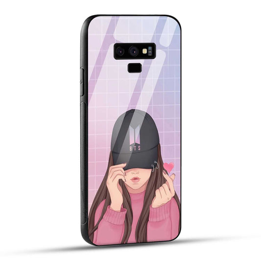 Samsung Galaxy Note 9 Back Cover Cap Girl Printed Glass Case