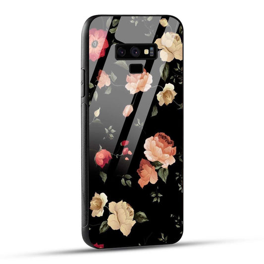 Samsung Galaxy Note 9 Back Cover Flowers Froral Printed Glass Case