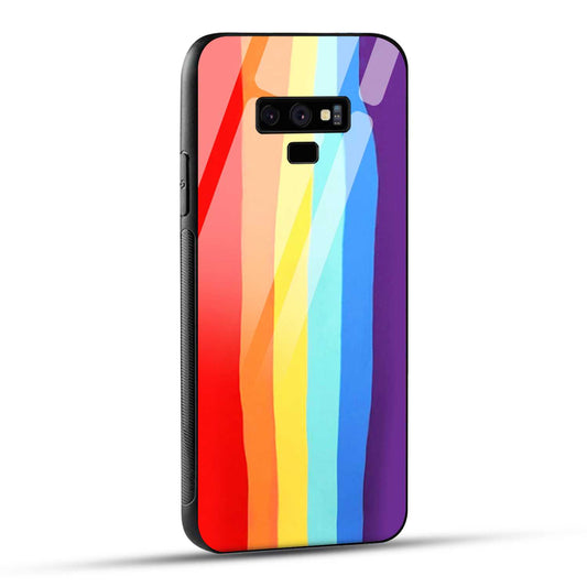 Samsung Galaxy Note 9 Back Cover Rainbow Color Printed Glass Case