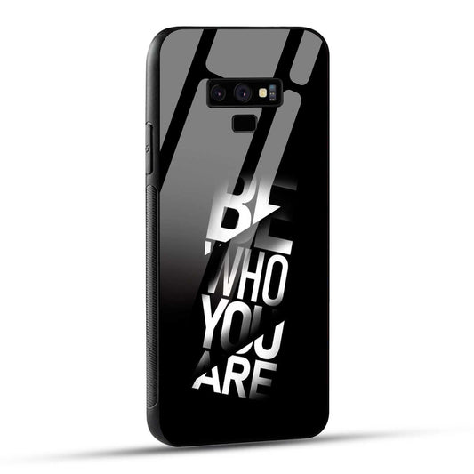 Samsung Galaxy Note 9 Back Cover Be Who You Are Printed Glass Case