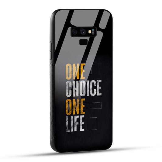 Samsung Galaxy Note 9 Back Cover One Choice One Life Printed Glass Case