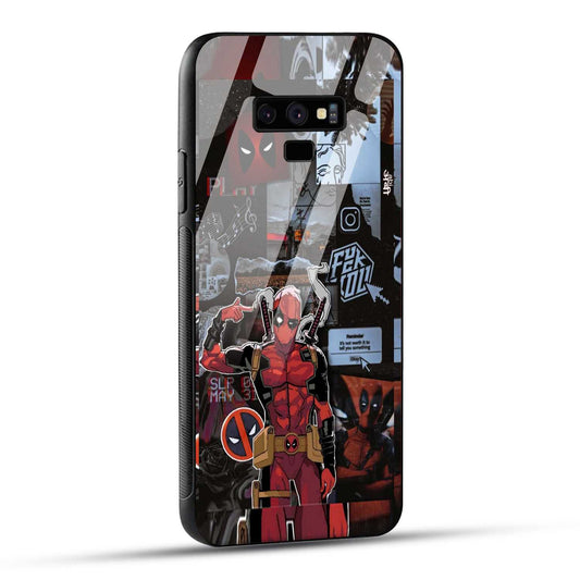 Samsung Galaxy Note 9 Back Cover Superhero Collage Printed Glass Case