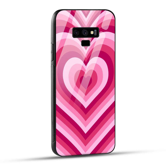 Samsung Galaxy Note 9 Back Cover Love Hearts Printed Glass Case