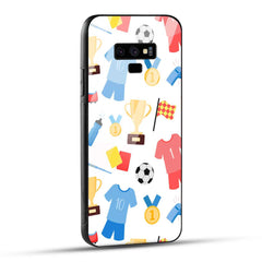 Samsung Galaxy Note 9 Back Cover Love For Football Printed Glass Case