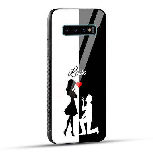 Samsung Galaxy S10 Plus Back Cover Love Proposal Printed Glass Case