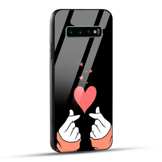 Samsung Galaxy S10 Plus Back Cover Love Expressing Printed Glass Case
