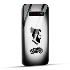 Samsung Galaxy S10 Plus Back Cover Beard Bike Boy Glass Case