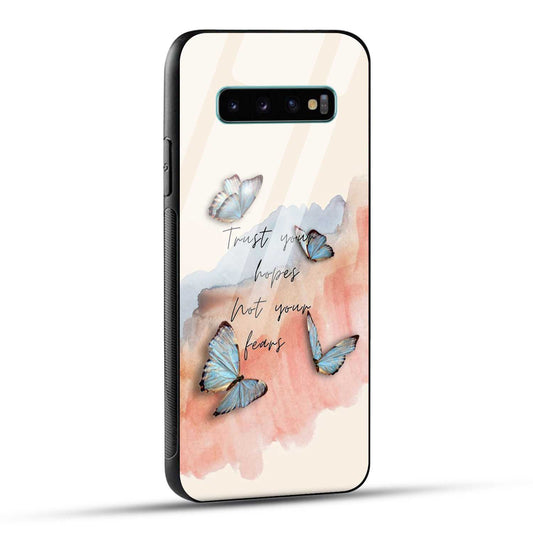 Samsung Galaxy S10 Plus Back Cover Trust Your Hopes Printed Glass Case