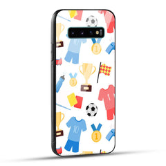 Samsung Galaxy S10 Plus Back Cover Love For Football Printed Glass Case