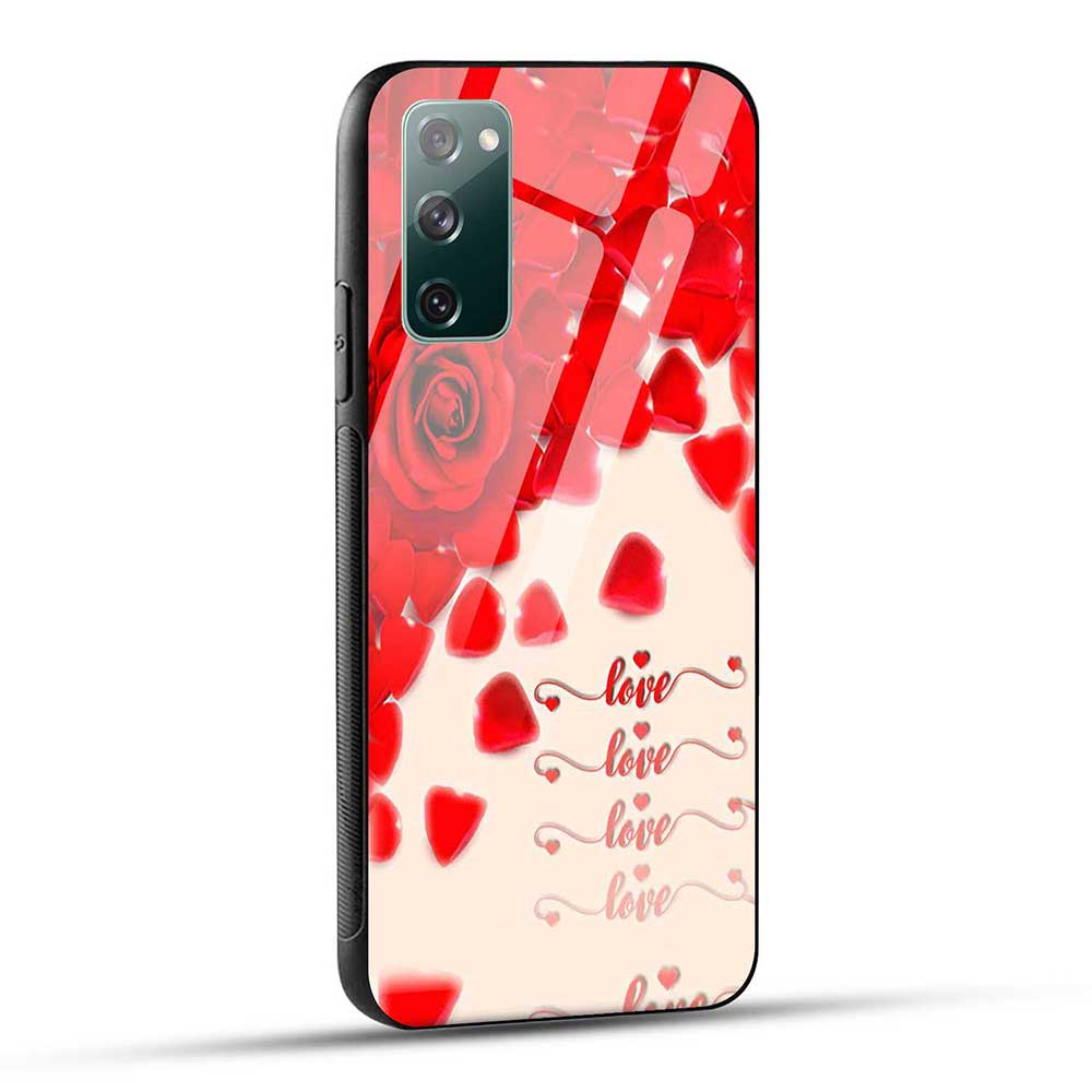 Samsung Galaxy S20 FE / S20 FE 5G Back Cover Love Red Roses Glass Case