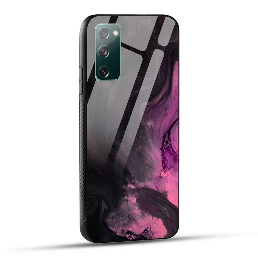 Samsung Galaxy S20 FE / S20 FE 5G Back Cover Pink Color Wave Glass Case