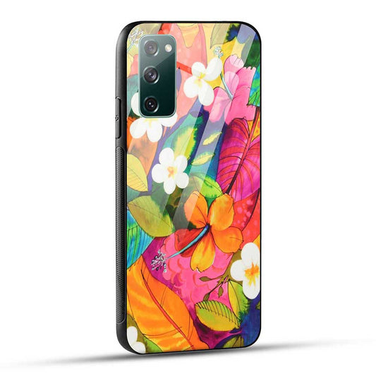 Samsung Galaxy S20 FE / S20 FE 5G Back Cover Floral Pattern Glass Case