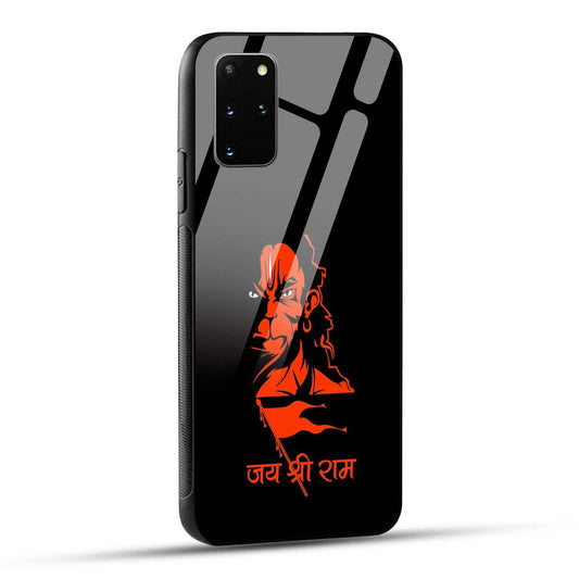 Samsung Galaxy S20 Plus Back Cover Jay Shree Ram Bajrangballi Hanuman Printed Glass Case