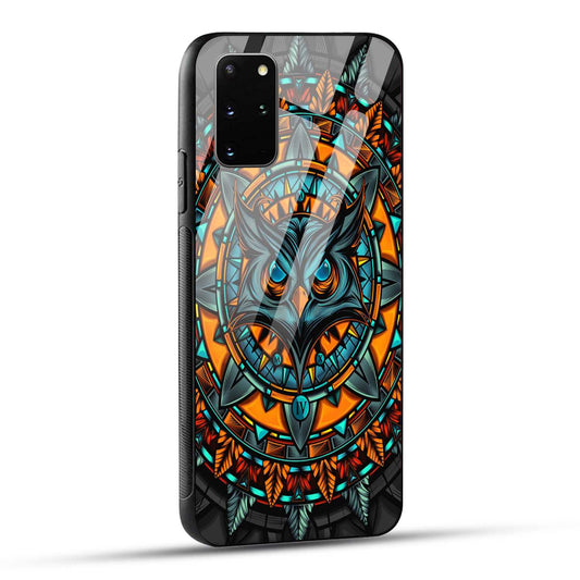 Samsung Galaxy S20 Plus Back Cover Attractive Owl Printed Glass Case