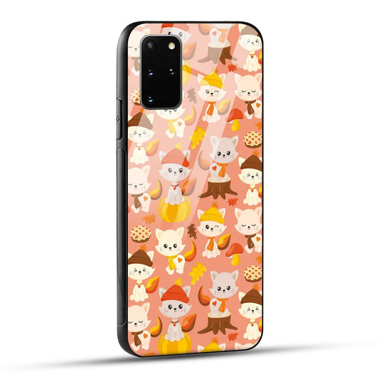 Samsung Galaxy S20 Plus Back Cover Cute Kittys Printed Glass Case