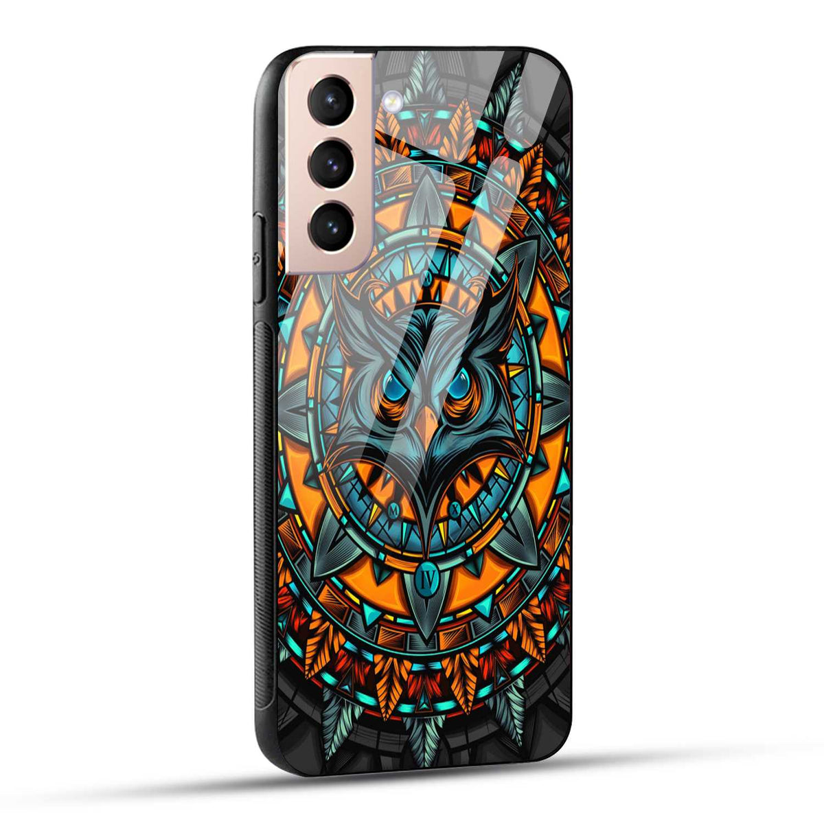 Samsung Galaxy S21 5G Back Cover Attractive Owl Printed Glass Case