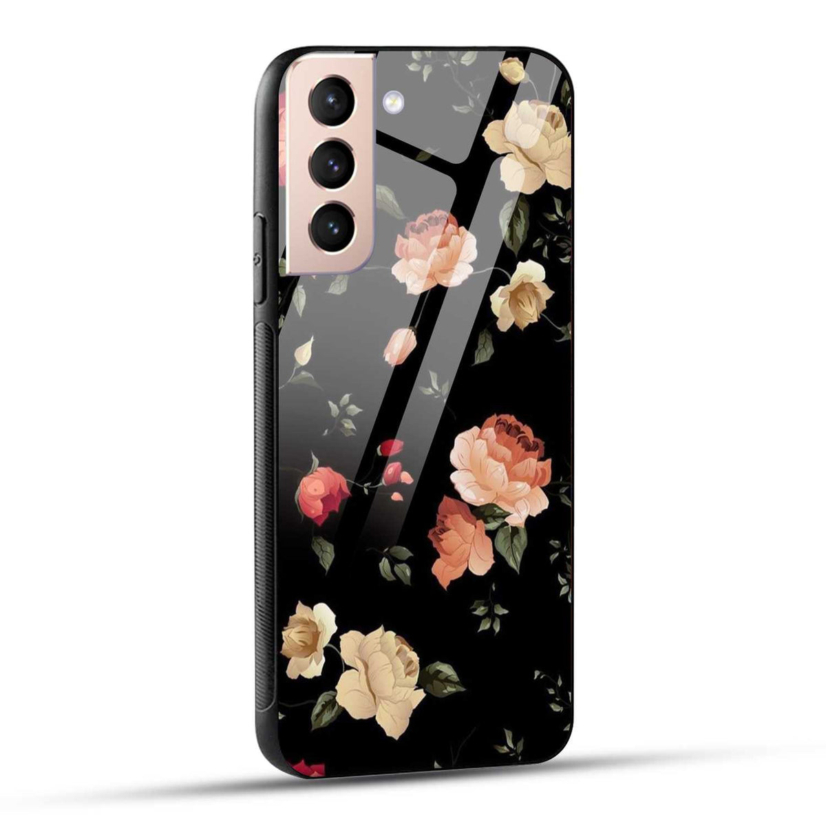Samsung Galaxy S21 5G Back Cover Flowers Froral Printed Glass Case
